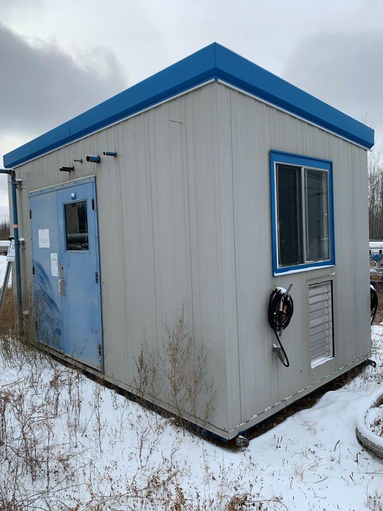 8’x16’ skidded compressor shack with gas jack compressor and ford engine