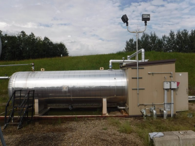 free water knockout/ treater. 6' x 20'