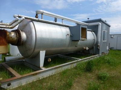 sour treater, 5' x 20', horizontal, 75 psi