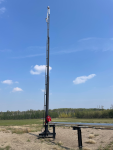 Tornado flare stack