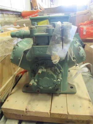 2 bitzer semi-hermetic reciprocating refrigeration compressors identical units, one used, one unused.